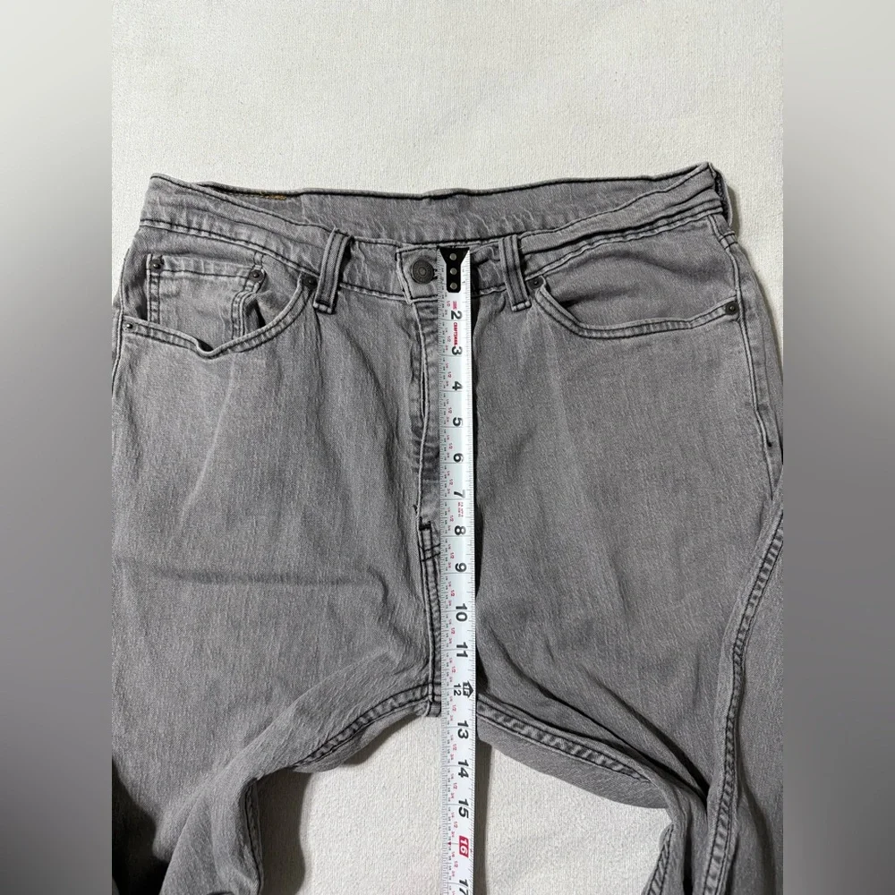 Levis 505 Jeans Mens 33x29 Gray‎ Regular Straight Mid Rise Denim